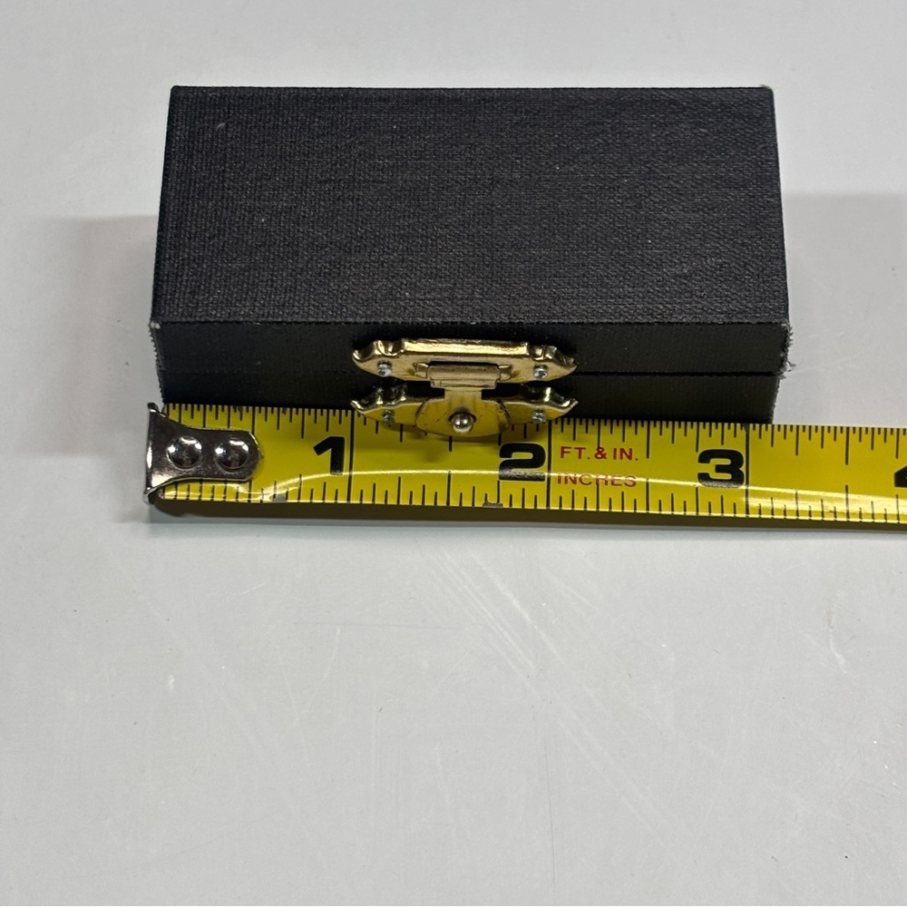 Vintage BAND Trumpet Tie Tack Pin Men Costume Jewelry in Display Box - Picture 10 of 11